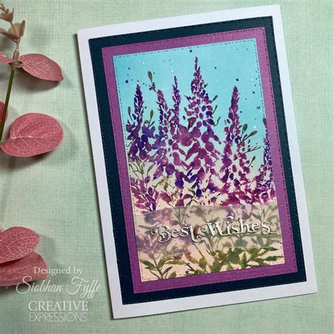 Creative Expressions Foxglove Garden In X In Pre Cut Rubber Stamp