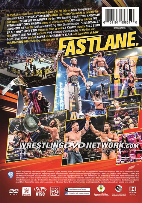 Wwe Fastlane 2023 Dvd Cover Artwork Featuring John Cena Content Line