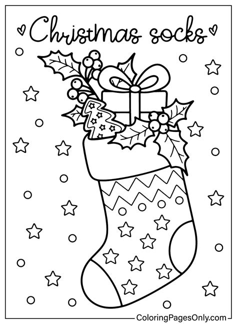 Free Christmas Stockings Coloring Page - Free Printable Coloring Pages