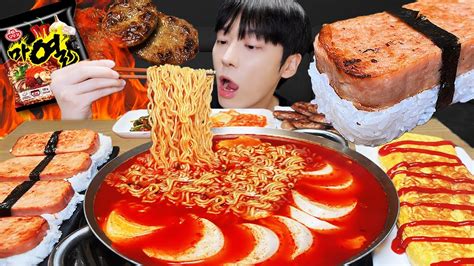 Asmr Mukbang 직접 만든 순두부 열라면 먹방 And 레시피 계란말이 스팸 김치 Fire Noodles