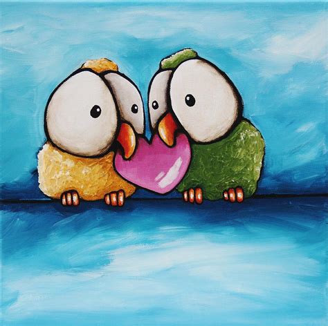 Love Birds Painting By Lucia Stewart