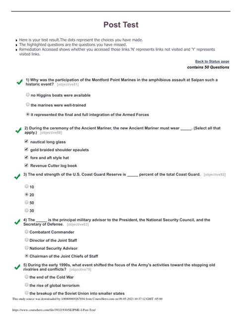 Sejpme I Post Test Latest Pre Nursing Stuvia Us