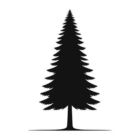 Minimalist pine tree silhouette 45929298 Vector Art at Vecteezy