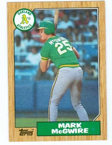 Mark Mcgwire Baseball Card Oakland Athletics 1987 Topps 366 Rookie Year