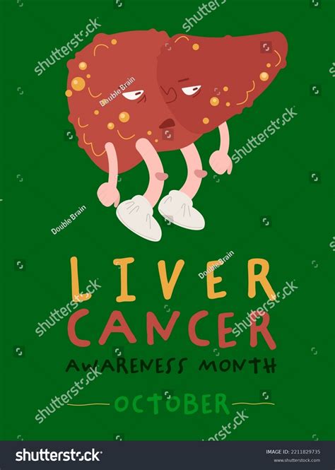 October Liver Cancer Awareness Month Hepatocellular Stock Vector Royalty Free 2211829735