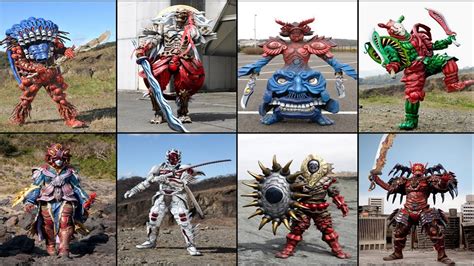 All Shinkenger Monsters Villains Youtube