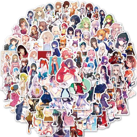 Mua Pcs Sexy Anime Girl Stickers Pack Non Naked Lady Stickers Vinyl