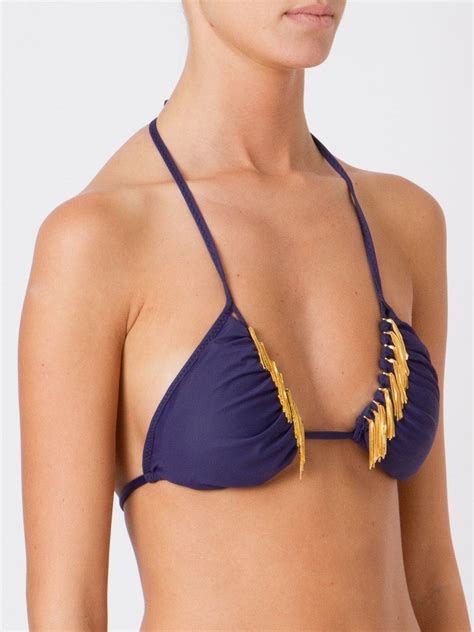 Amir Slama Triangle Bikini Top Farfetch