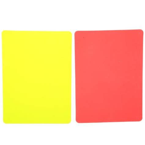 DUO Cartons Arbitre Football Carton Rouge Et Jaune Foot Tout Neuf