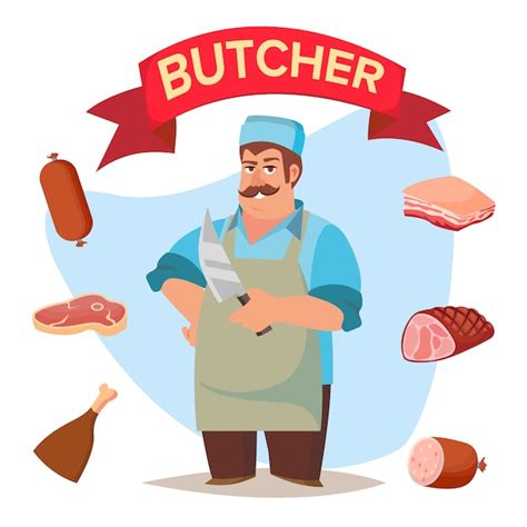 Premium Vector Professional Butcher