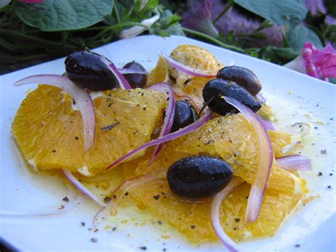 Orange Red Onion And Black Olive Salad Recipe Food