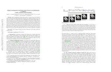 Video Compressive Sensing For Spatial Multiplexing Cameras Using Motion