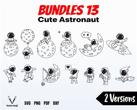 Cute Astronaut Svg Kid Astronaut Svg Space Svg Cosmonaut Etsy