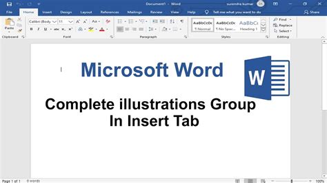 Complete Illustration Group In Insert Tab Microsoft Word Youtube