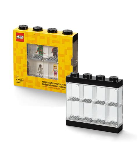 LEGO®? MINIFIGURE DISPLAY CASE 8 (4 KNOB) - BLACK