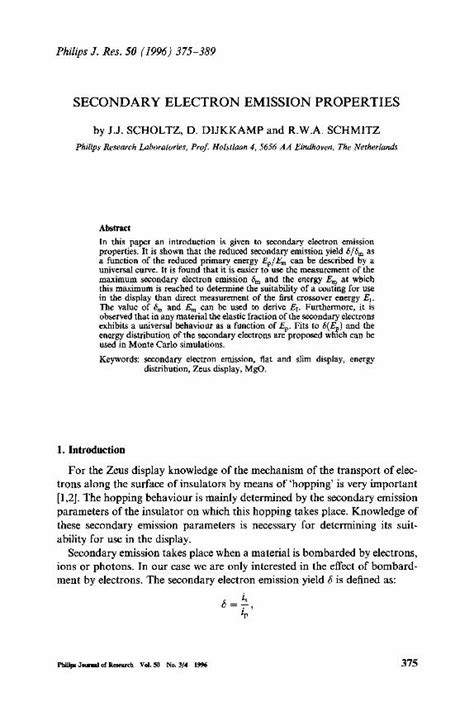 (PDF) Secondary electron emission properties - DOKUMEN.TIPS