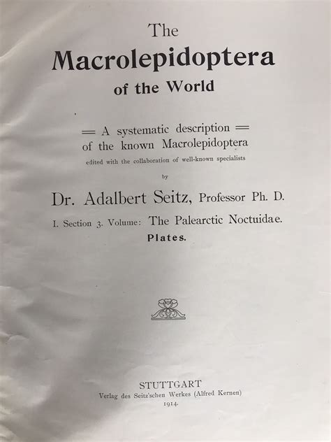 THE MACROLEPIDOPTERA OF THE PALAEARCTIC REGION. THE NOCTUID MOTHS. The