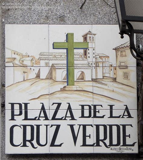 Placa De Azulejos Plaza De La Cruz Verde Madrid