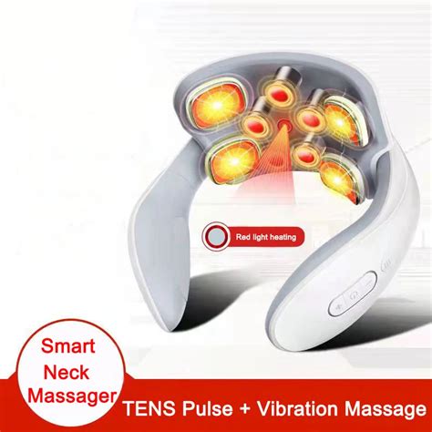 Smart Neck Massager Low Frequency Pulse Cervical Electric Massagers Relaxation Physiotherapy Hot