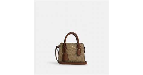 Coach Andrea Mini Carryall In Brown Lyst