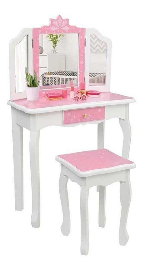 Mesa Tocador De Maquillaje Con Espejo Para Niñas MIDICORP