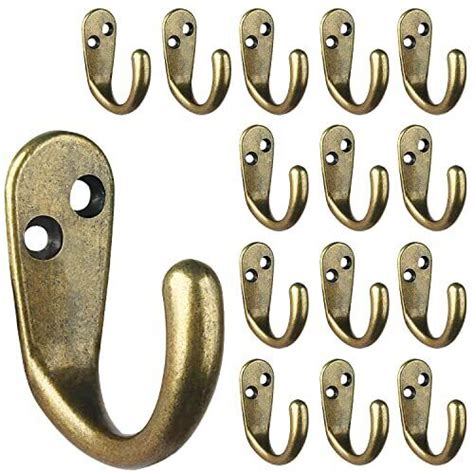 15pcs Coat Hooks Wall Mounted Single Prong Robe Hook For Hanging Towel