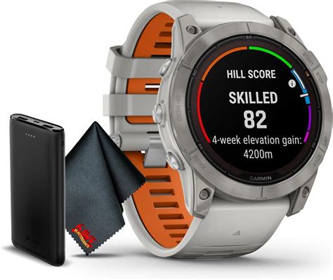 Garmin Fenix 7x Pro Sapphire Solar Edition 51 Mm Titanium With Fog Gray Ember Orange