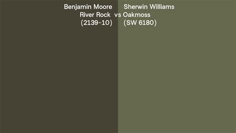 Benjamin Moore River Rock 2139 10 Vs Sherwin Williams Oakmoss SW