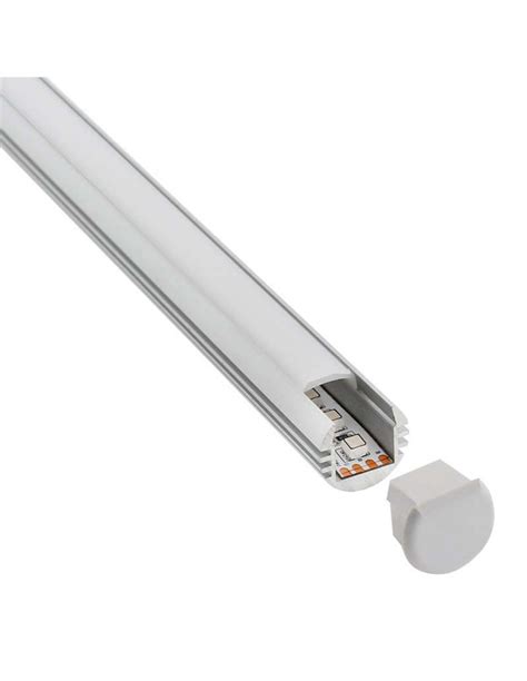 Kit Perfil Aluminio Round Para Tiras Led Metro