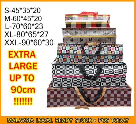 Foldable Bag Beg Guni Berzip Laundry Bag Plastik Bag Karung Guni Bag