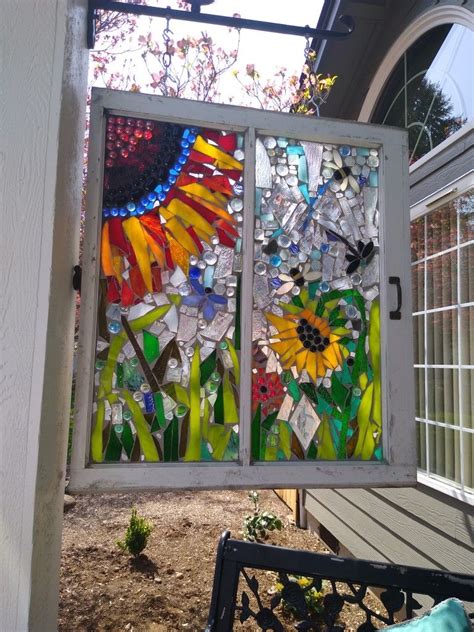 Mosiac Art Mosaic Garden Art Glass Garden Art Broken Glass Art Sea