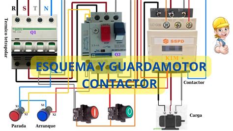 Esquema Y Guardamotor Contactor Youtube