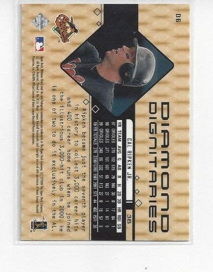 2000 ULTIMATE VICTORY DIAMOND DIGNITARIES CAL RIPKEN JR D6 D 6