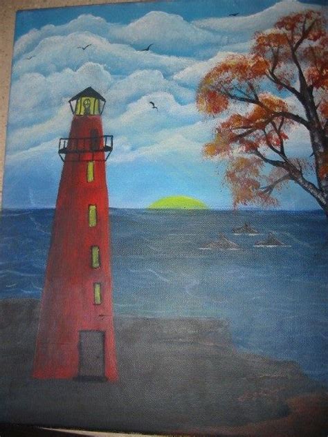 LIGHTHOUSE | Lighthouse art, Painting, Primitive folk art