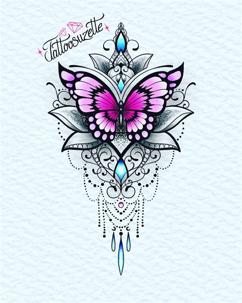 Butterly mandala tattoo design | Mandala tattoos for women, Mandala tattoo design, Gem tattoo