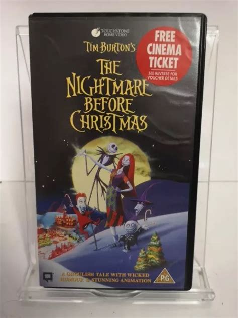 The Nightmare Before Christmas Vhs Tape Tim Burton Mins Vintage