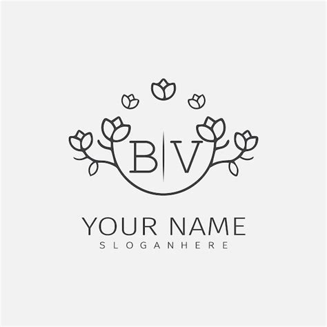 Premium Vector Bv Initial Monogram Wedding With Creative Circle Line