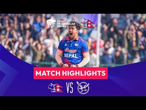 Nepal Vs Namibia Match Highlights Nepal T20I Tri Series YouTube