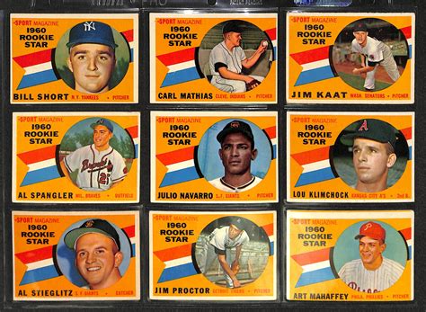 Lot Detail Lot Of Approx 470 Different 1960 Topps Baseball Cards A