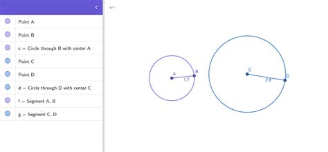 Circles Geogebra