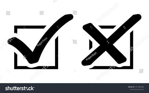 Yes No Right Wrong Approved Declined Stock Vector Royalty Free