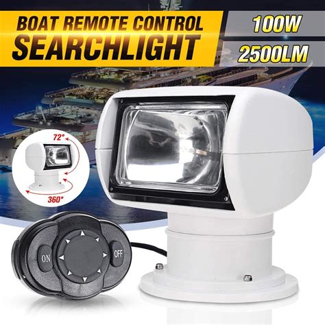 Buy Boat Spotlight 100W 360 Rotate Remote Control Spot Light Marine