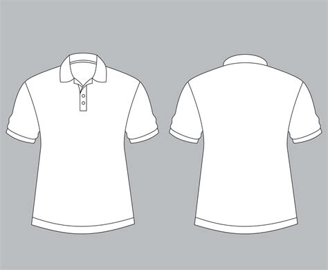 Outline Polo White Mock Up | FreeVectors