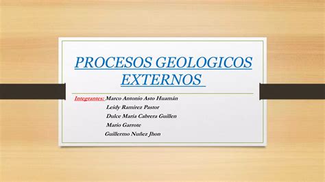 Procesos Geologicos Externos PPT