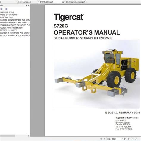 Tigercat 180 Swing Yarder Operators Manual And Schematic Diagrams