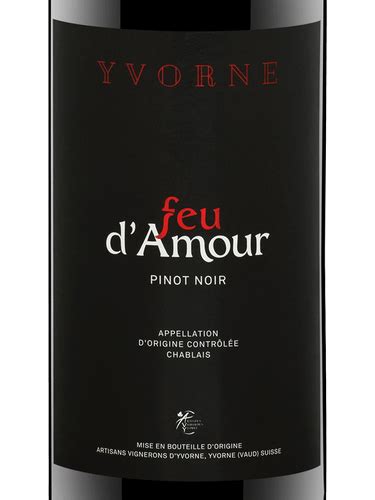 Artisans Vignerons D Yvorne Feu D Amour Pinot Noir Vivino Us