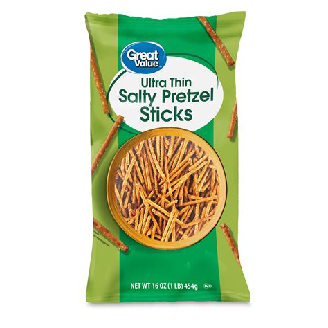 Great Value Ultra Thin Salty Pretzel Sticks 16 Oz