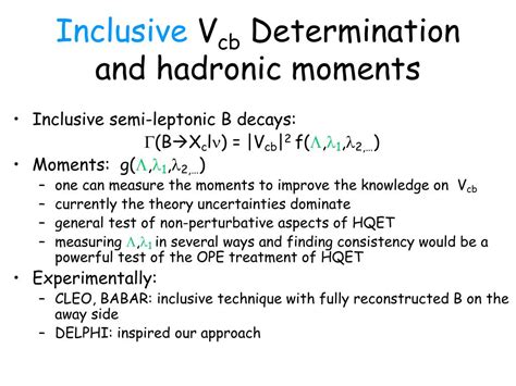 PPT Hadronic Moments In Semileptonic B Decays Preblessing CDF 6754