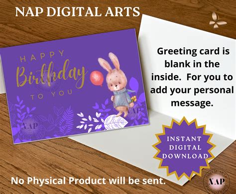 Happy Birthday to You Card, Happy Birthday Digital Card, Birthday ...