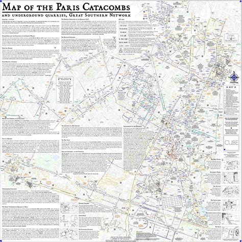 Extremely Detailed English Map Of The Paris Catacombs - Brilliant Maps